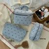 Peach Heart Corduroy Women's Large Capacity High-End Makeup Storage Bag