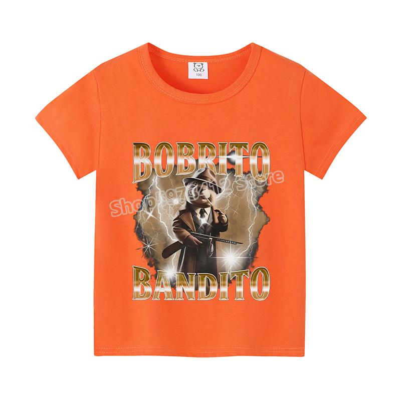 Italian Brainrot Color T-shirt Summer Short Sleeved Boys' Cute Clothes Children's Anime Top Cartoon Digital T-shirt Gift