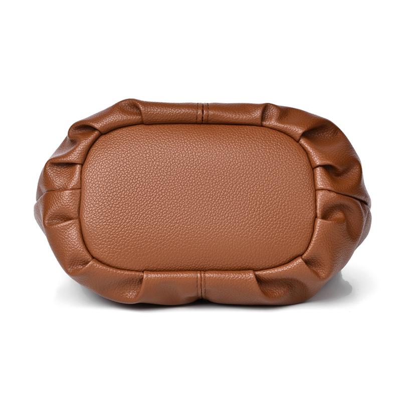 Borsa a Spalla Morbida in PU con Chiusura a Zip Frontale e Tracolla Regolabile Elegante Borsa Tote Quotidiana da Donna