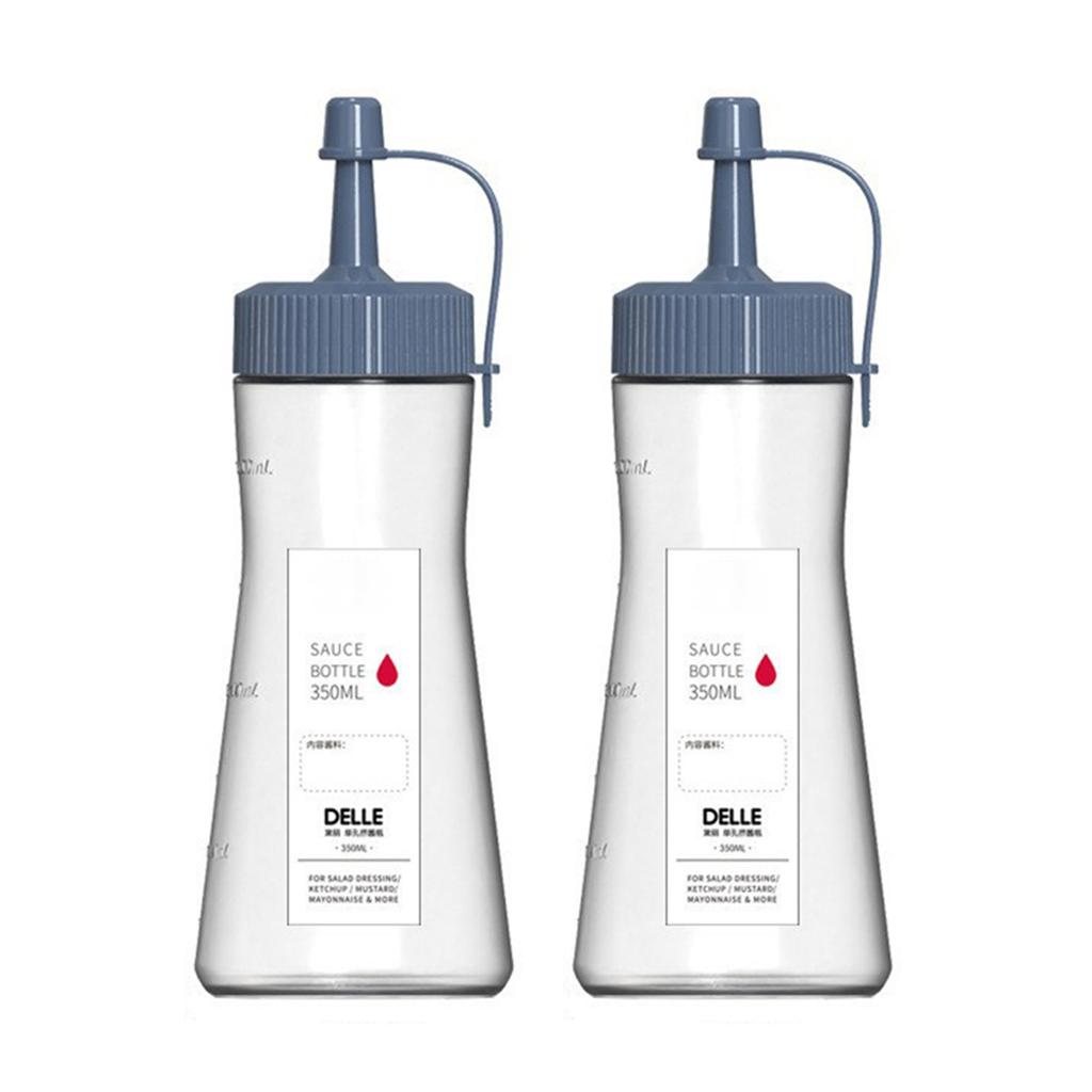 Squeeze Bottle With Cap Transparent Leakproof Plastic Dispenser For Kitchen