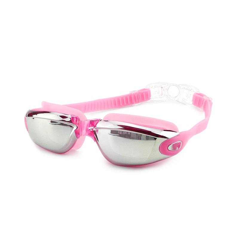 Custom Silicone Swim Goggles Reflective Safety Waterproof Kids Sports Glasses Anti-Fog Eye Protection Swimming Goggles for Adult