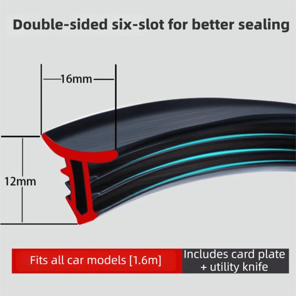 Rubber Material Dashboard Seal Strip Noise Insulation Noise Reduction Trim Cabin Noise Control Style1