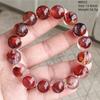 Natural Red Limonite Quartz Trendy Strand Bracelet Rare Stretch Yellow Phantom Round Beads Women Men Jewelry AAAAA