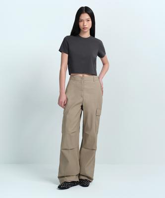 MUSINSA STANDARD WOMAN Women'S Wide Cargo Pants [Beige]
