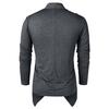 Men Autumn Shirt Vintage Long Sleeves Solid Color Asymmetrical Cardigan Warm Shawl Collar Medieval Breathable Men Autumn Tops for Daily Wear
