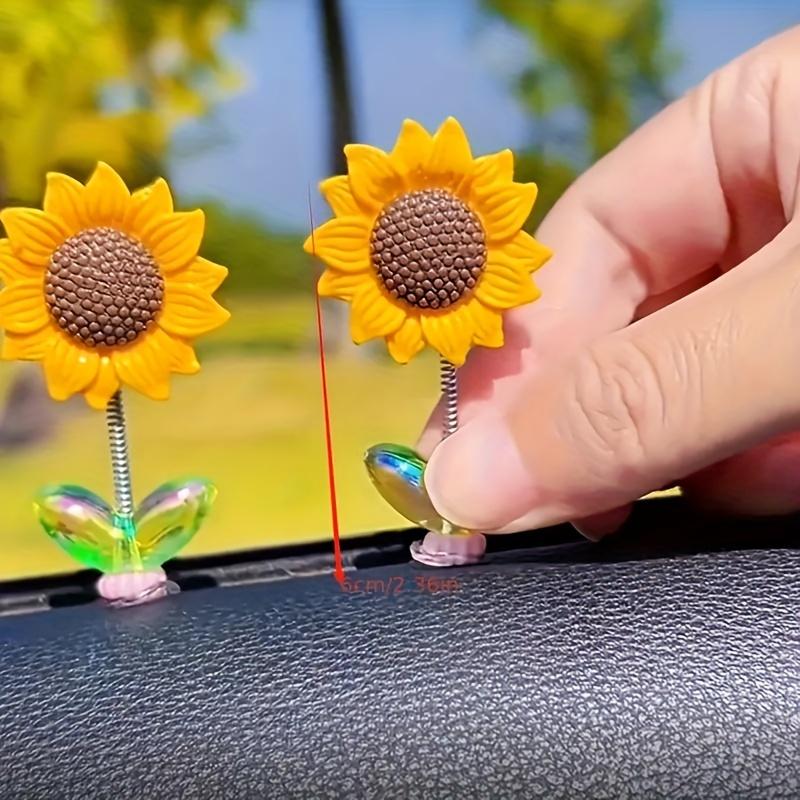 5PCS Car ornaments sway and shake, sunflowers, car interior decoration products, small flower ornaments sway and shake