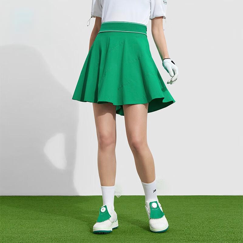 Fila Sports Lifestyle Series Solid Color Golf High-Waisted Woven A-Line Casual Skirt Women Skirts Cedar-Green A11W335309F-GN