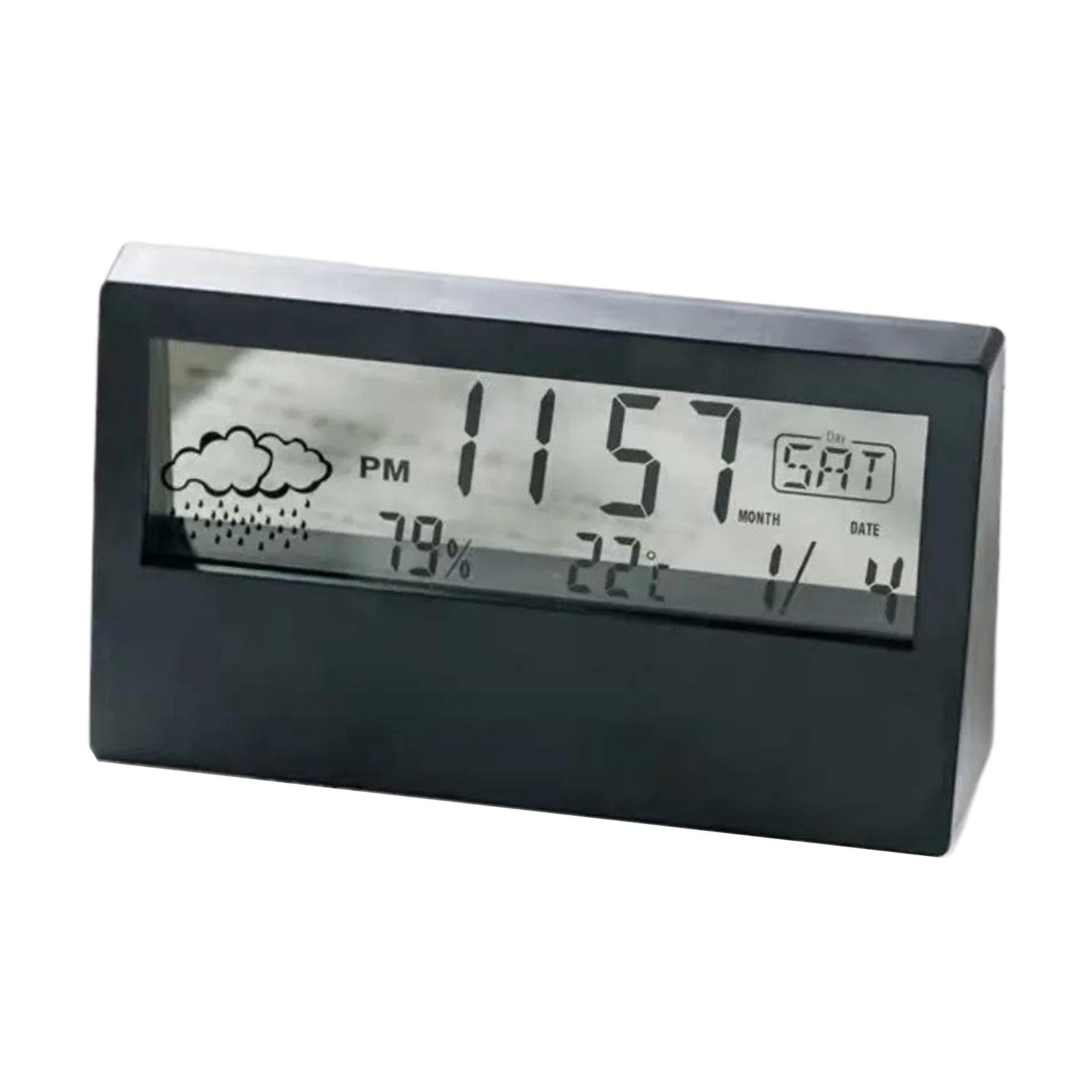 

ABS Бесшумный Таймер Удобный Прогноз Погоды Компактный И Мини Будильник Разработан С Наклонным Углом Типа +2