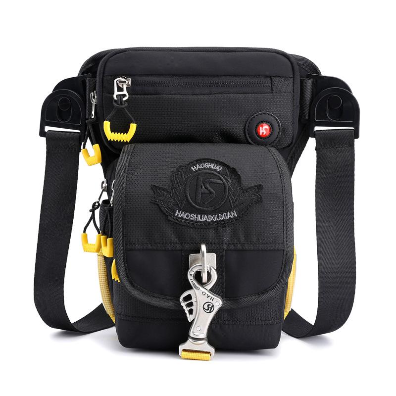 Тактическая набедренная сумка для улицы, многослойная износостойкая рыболовная сумка, мужская нагрудная сумка, спортивная поясная сумка в военном стиле. one size чёрный