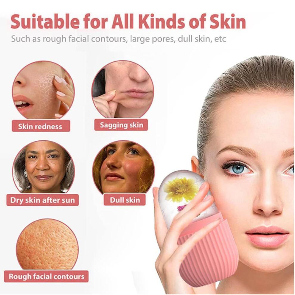 Silicone Ice Roller for Face and Eye, High-Quality Reusable Facial Massage Tool, Perfect Gift for Skincare Lovers, Soothes Pimples and Enhances