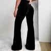 High Waisted, Corduroy, Flared Pants, Solid Color, Casual Pants, Wide Leg Pants, Long Pants, Women's Pants