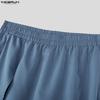 INCERUN Pantaloni Lunghi Casual da Uomo Vintage a Vita Elastica con Strati Irregolari