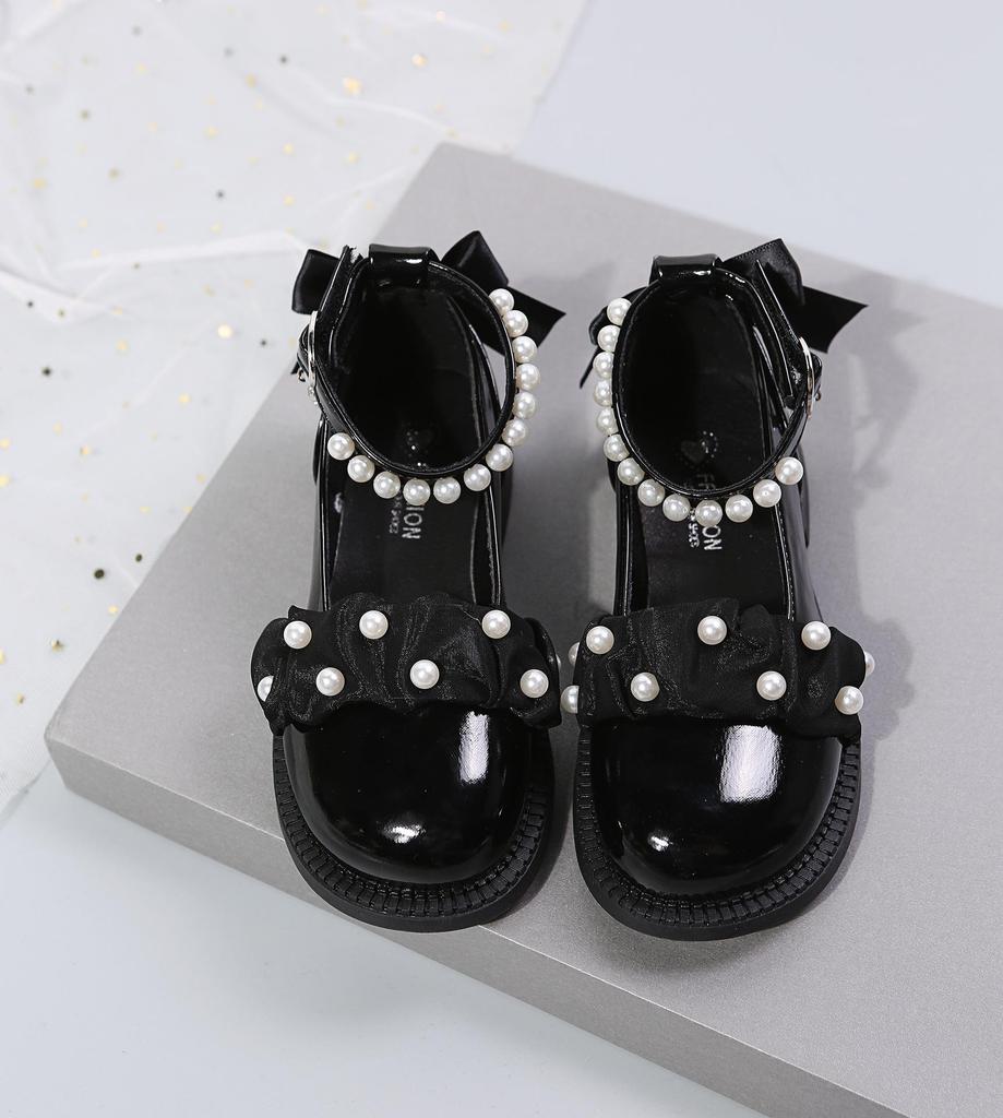 2025 New Korean-Style Girls' Leather Princess Shoes for Spring and Autumn - Soft Sole for Primary School Students