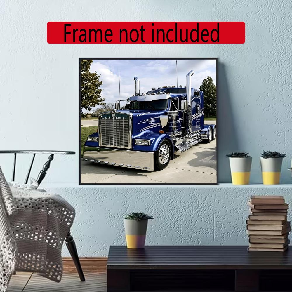 Kenworth Diamond Painting Round Diamond Mosaic Rhinestones Diamond Embroidery Craft Kit Wall Decor Without Frame