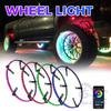 4Pcs Car Hub Light For 15.5 In Wheel Decorative Waterproof LED APP/Remote Wheel Ring Conversions Phantom Light Neon Lamp