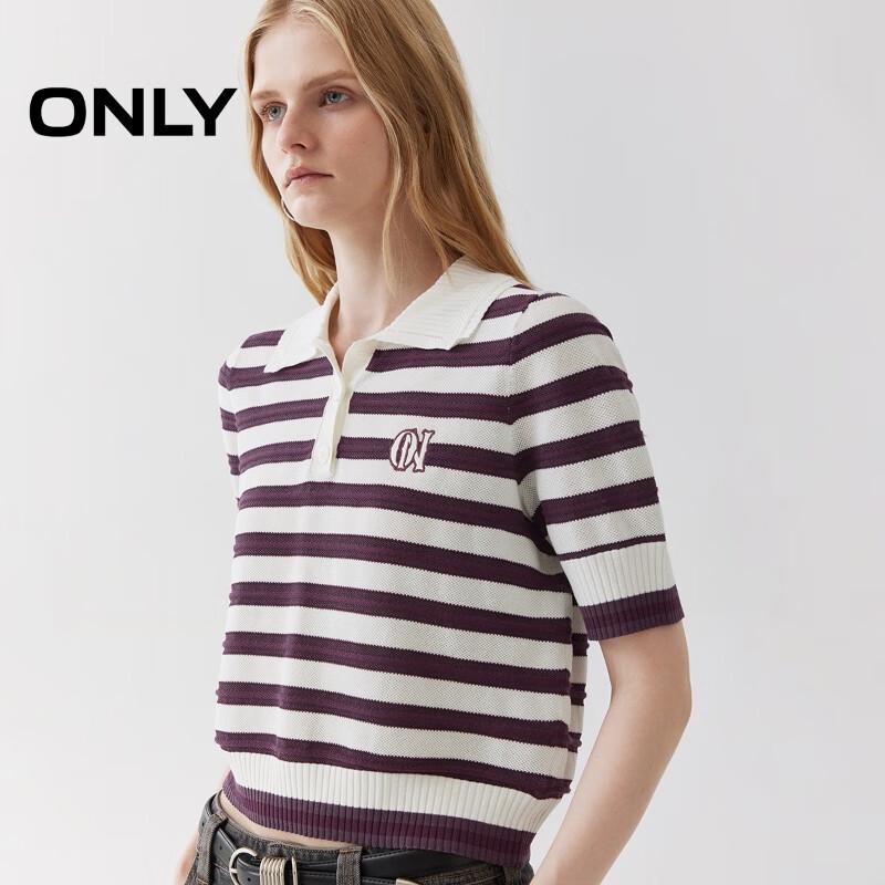 Only Top Tricotat Polo cu Dungi Color Block pentru Femei, Toamnă 2025