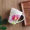 V Style Porcelain Mug 450ml, Fine Bone China Tea Cup Coffee Cup, Camellia Flowers Pattern Coffee Mug for Cappuccino ,ceramic Tea Sets