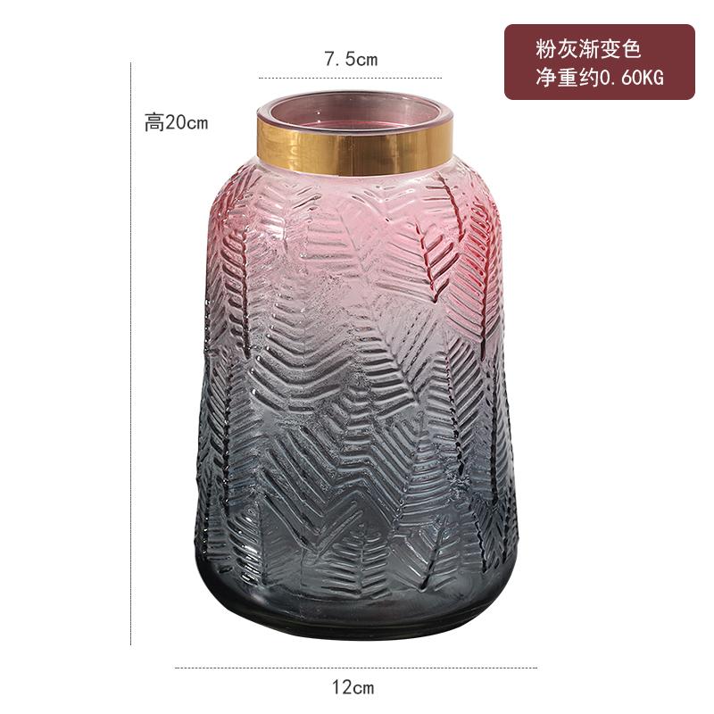 Flower Vase Home Decoration Vase for Flower Glass Vase Home Decoration Accessories Modern Wedding Gold Vase Transparent Tabletop