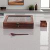 Wooden Spice Box Set for Kitchen Large Containers Spice Jars & Spoon In Sheesham Wood Masala Dabba