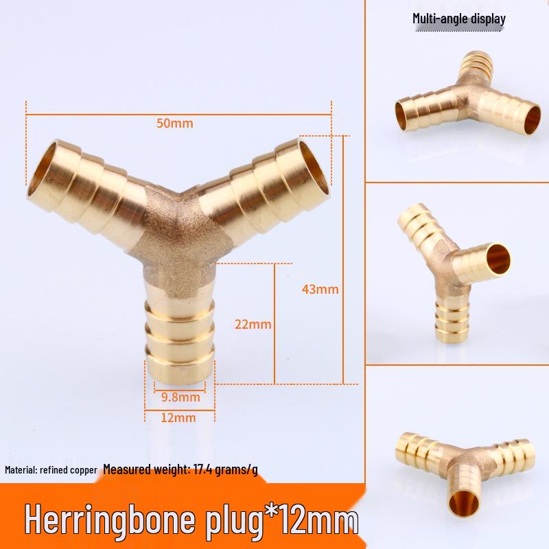 Miedziana Pagoda Trójnik Typu Y Dysza do Rury Gazu Ziemnego, Zielona Głowica, Dostępna w Rozmiarach 6/8/10/12.