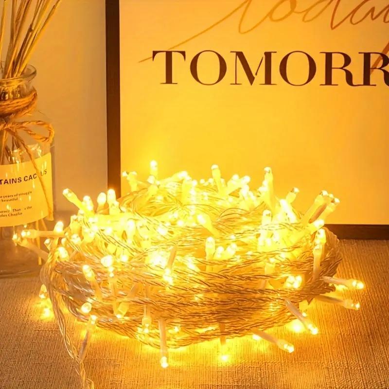 

10/20/50/80 светодиодов Гирлянды Праздничные светодиодные гирлянды для Рождества, Хэллоуина, Пасхи, Дня святого Валентина, Ид. Батарейки в комплект не входят 1M 10LEDS теплый белый