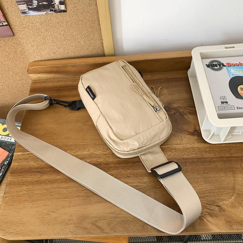 Canvas bag women s niche design sports style messenger bag boys trendy brand high-end breast bag хаки