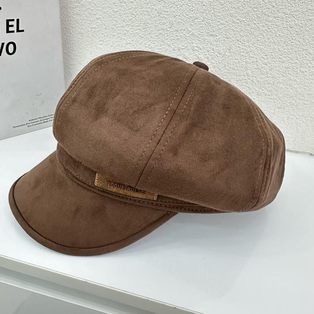 Octagonal hat female British style retro temperament versatile cap fashion beret painter newsboy hat new