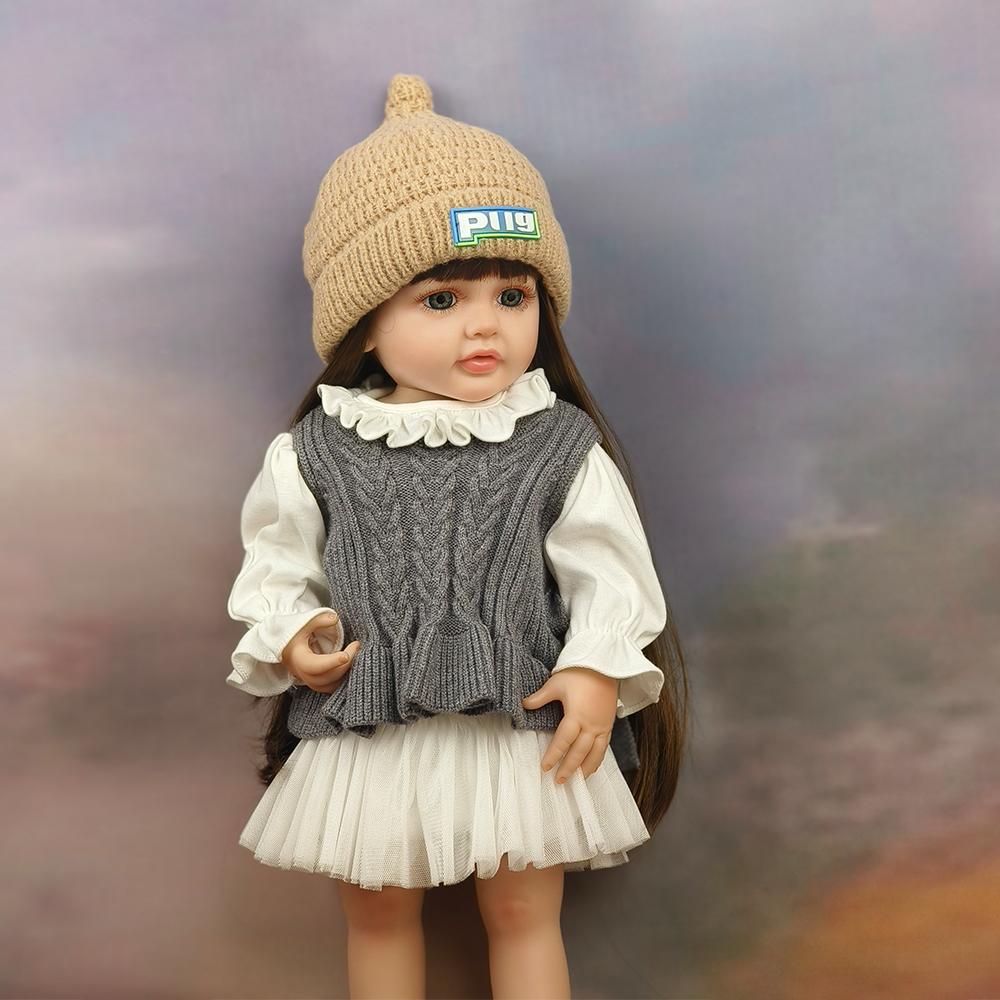 Lalka Reborn dla Malucha z Miękkiego Silikonu na Całe Ciało, Realistyczna w Dotyku, Wysokiej Jakości, Prezenty dla Dzieci, Zabawki