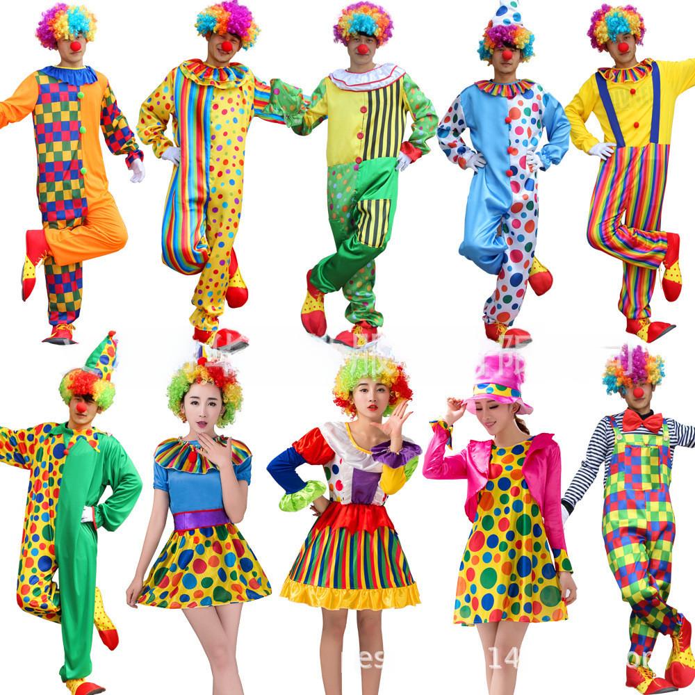 Roleplay Joker Outfit With Clown Nose And Wig Set For Cosplay Costume Events