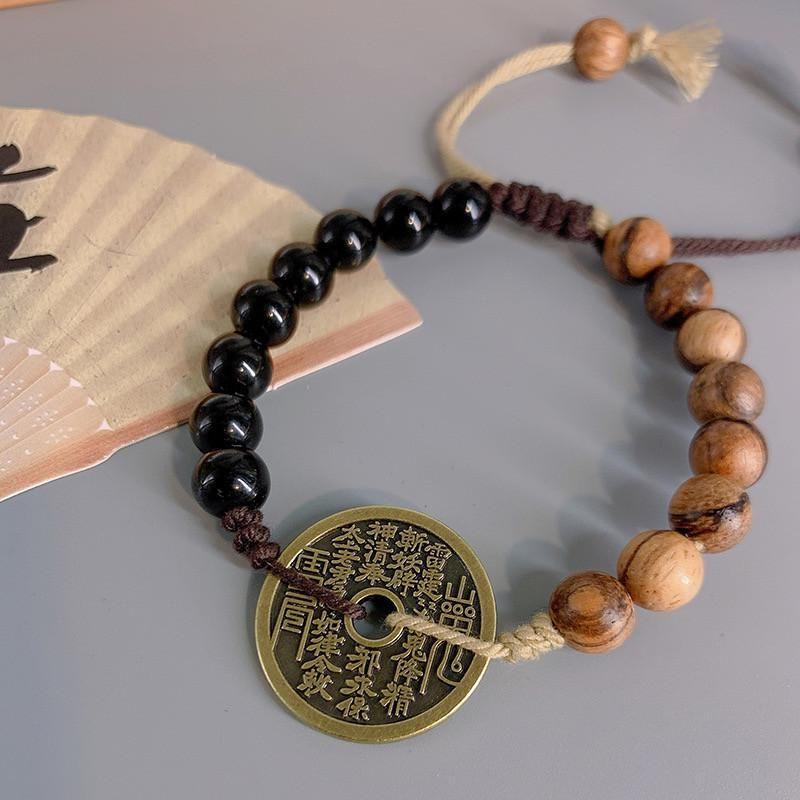 

Классный новый китайский стиль деревянный плетеный браслет с бусинами мужской дизайн для особых интересов хаошаньский призрак тратит деньги браслет для девушки ремешок для ношения Shan Gui Spend Money Beaded Bracelet