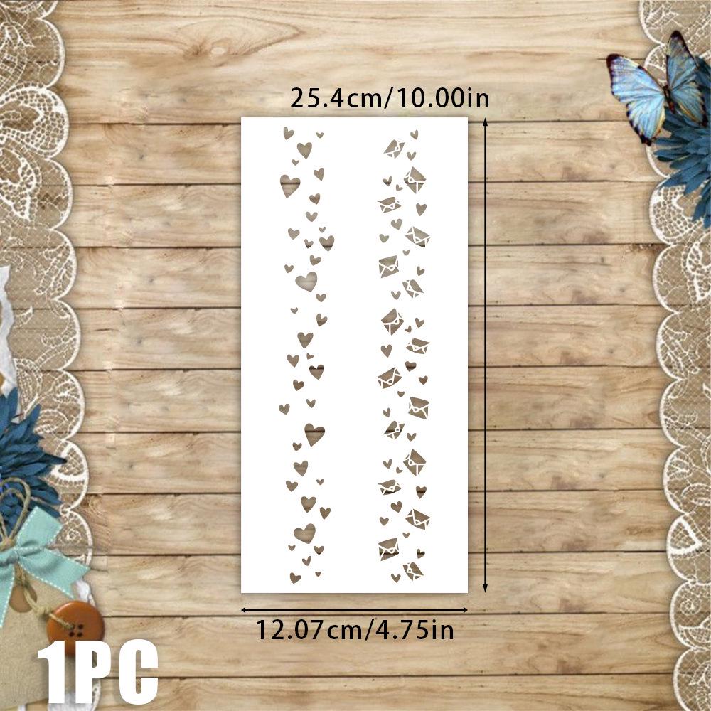 Love Heart Email Pattern Painting Stencil for DIY Crafting and Decoration