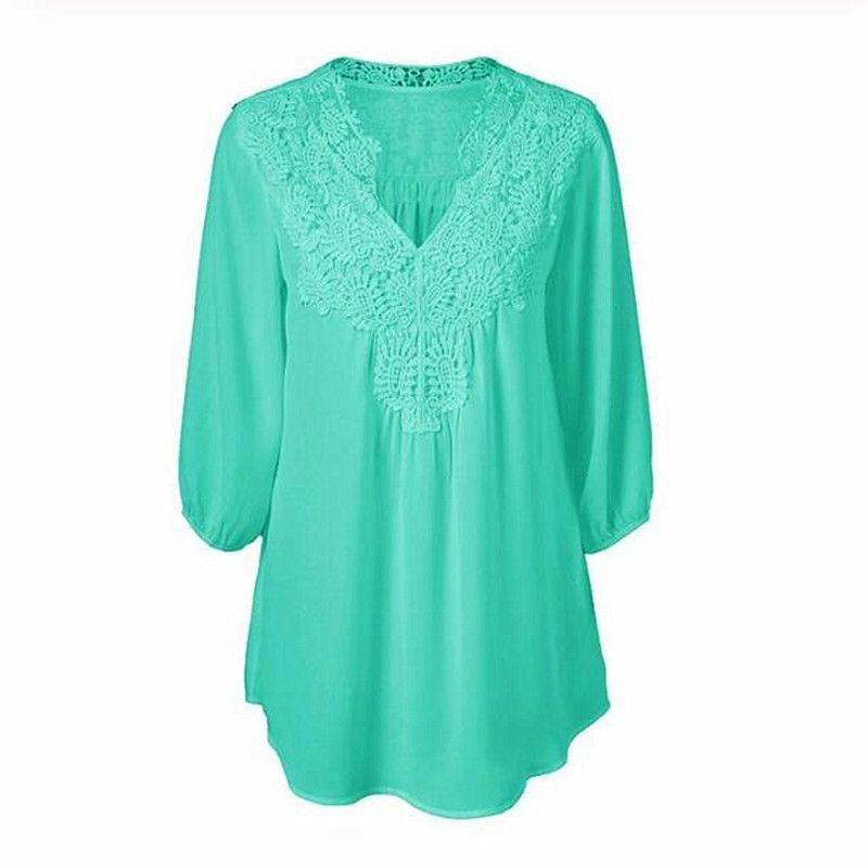 

Loose Three Quarter Quarter Sleeve Tops Shirt Lavender XL