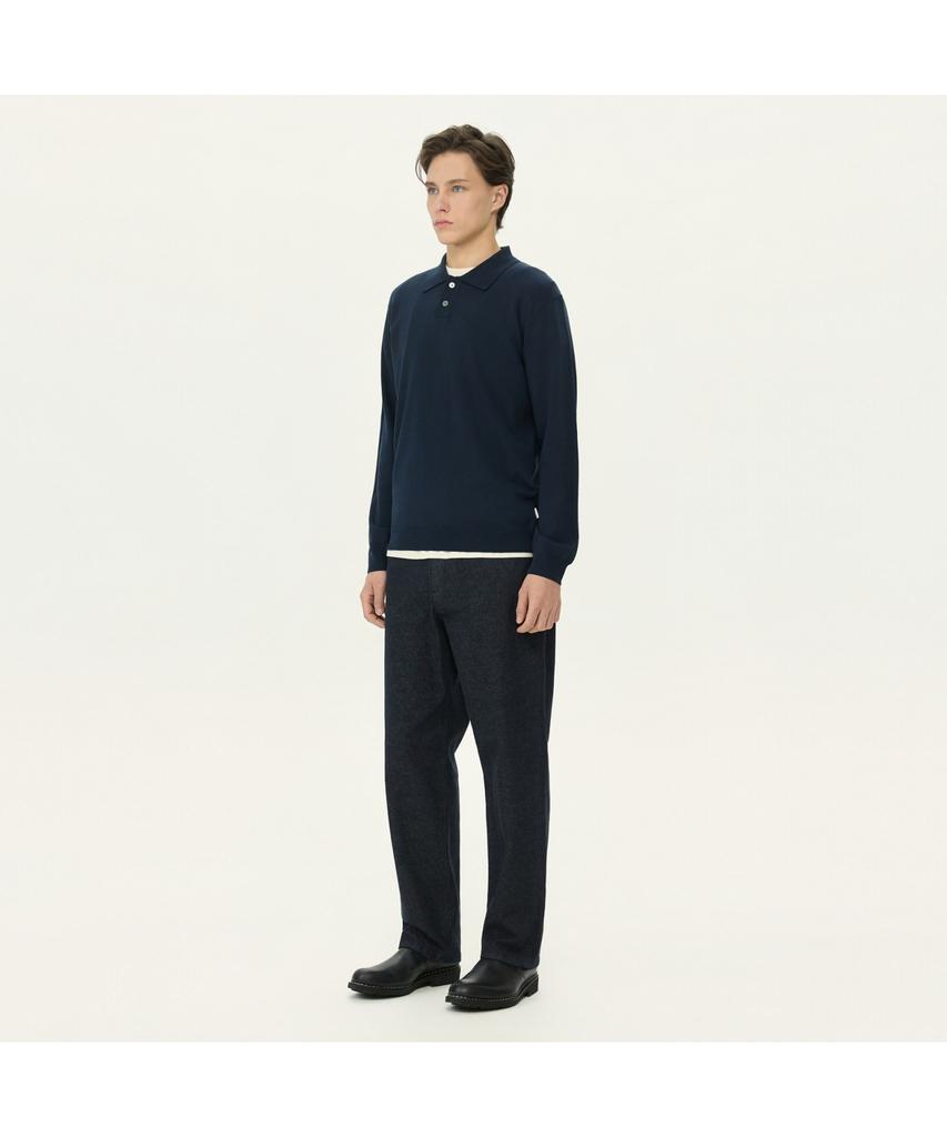 Henlikoteun Polo Collar Knit Ahwas26601Nyx