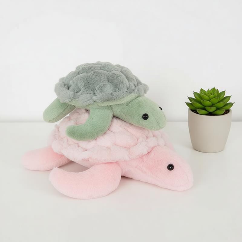 Grüne Rosa Kawaii Schildkröte Plüschtier Weiches Cartoon Meeresschildkröte Stofftier Kissenpuppe Niedliches Komfortgeschenk Jungen Mädchen Kinder Geburtstag