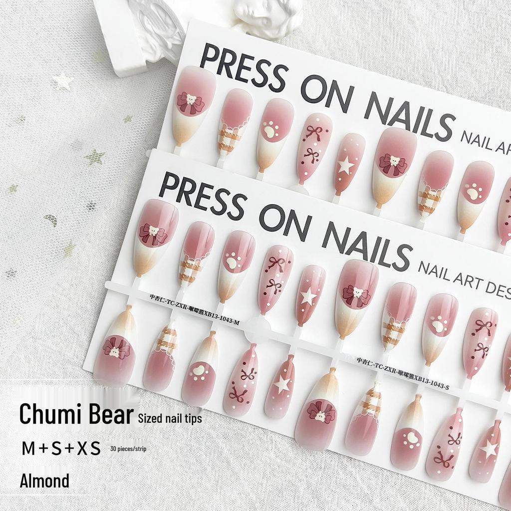 Almond French Style Pre-made Nail Tips in Sweet Cool Colors