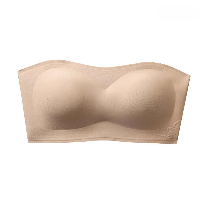 Super stable, strapless underwear women's non-slip tube top, non-marking chest wrapping, anti-light, small breasts gather bra cover
