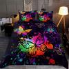 Black SKULL Bedding Set Soft Duvet Cover Bed Clothes Gift