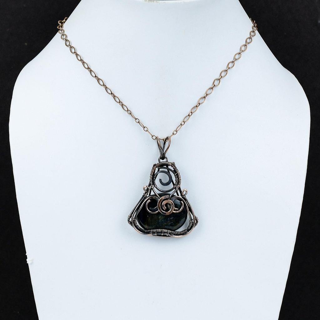 Nellite Pendant Copper Wire Wrapped Pendant Handmade Birthstone Pendant Nellite Jewelry Stylish Pendant Gemstone Copper Jewelry Gift For Her