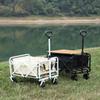 ZISIZ Compact Outdoor Camping Cart with Tabletop