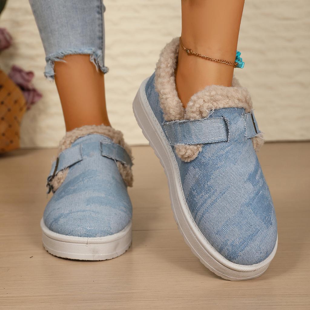Fashion 2025 New Popular Bread Shoes Snow Boots Women's Winter Plush Women's Shoes Thick Bottom Waterproof, Anti Slip, Warm Cotton Shoes