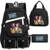Kpop Witch Hunters Peripheral Backpack Portable Lunch Bag Pencil Bag School Bag Student Backpack Three-Piece Set