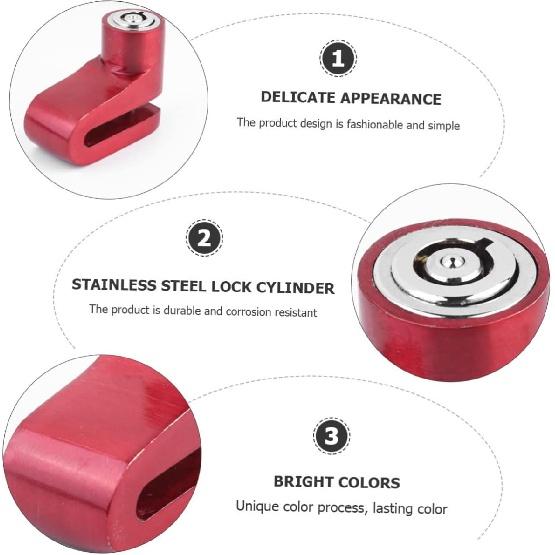 BESPORTBLE 1 шт. Замок дискового тормоза Замок дискового тормоза для колеса рулетки — фото 5