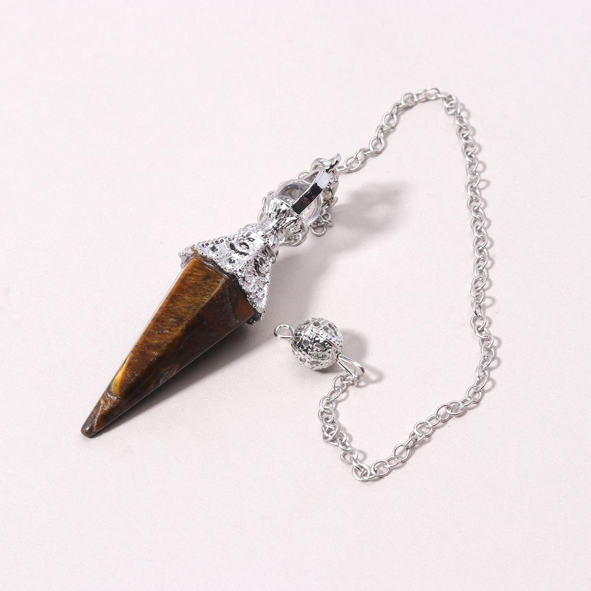 European Retro Amethyst Crystal Pendant Necklace
