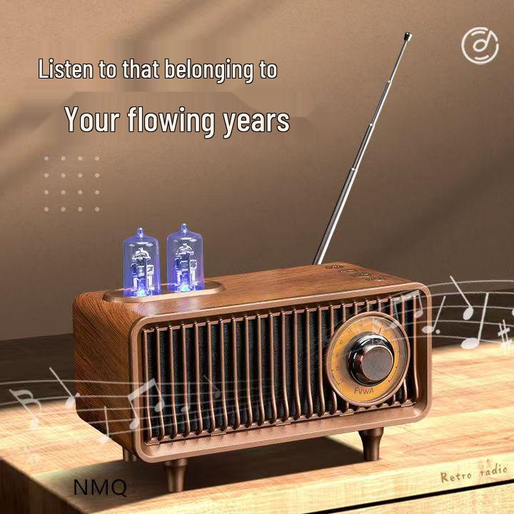 

B9 Wood Grain Retro Speaker with Subwoofer & Card Slot, 3D High Volume Mobile Computer Speaker