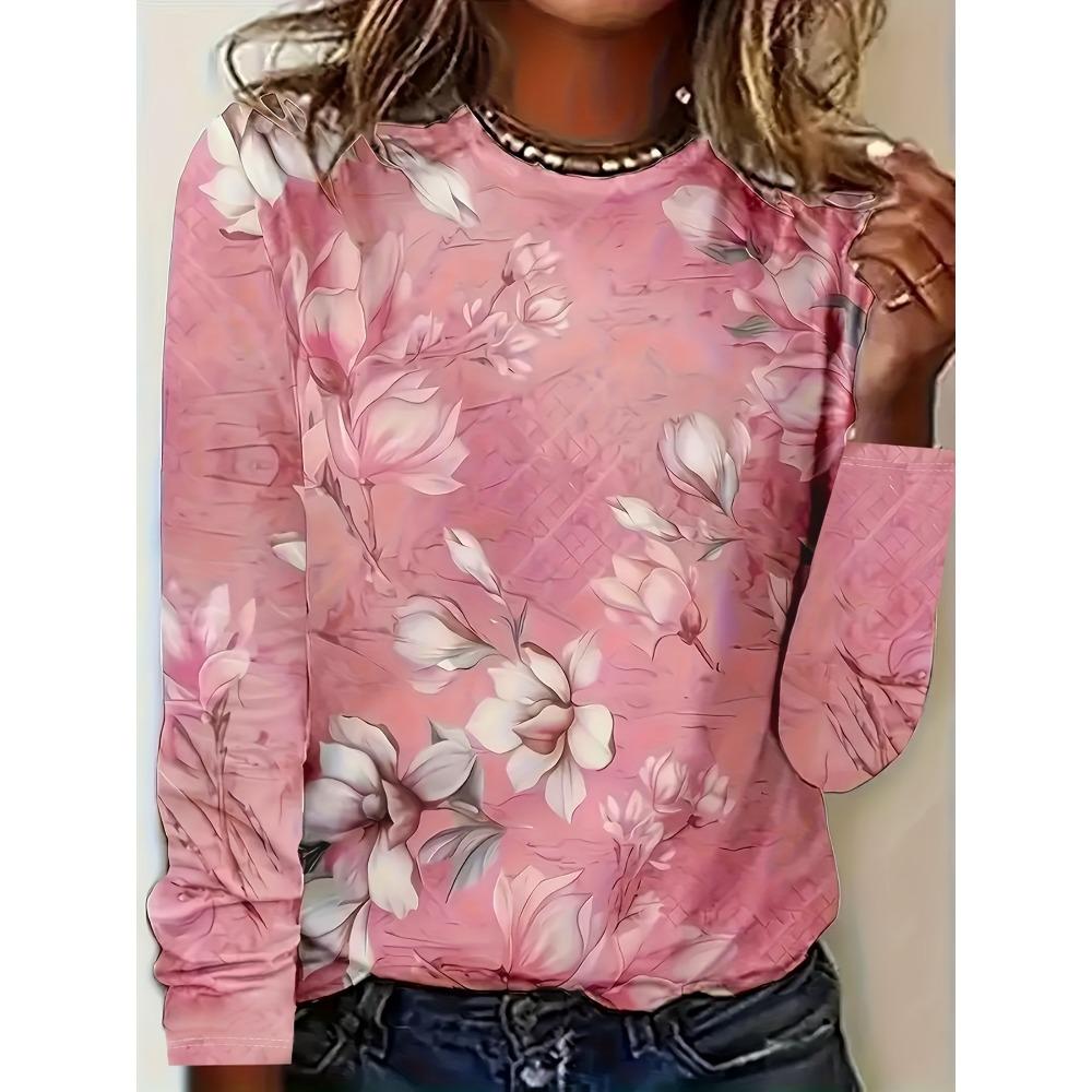 

Ladies Elegant Long Sleeved T-shirt for Casual Wear in Spring, Summer, and Autumn 7XL