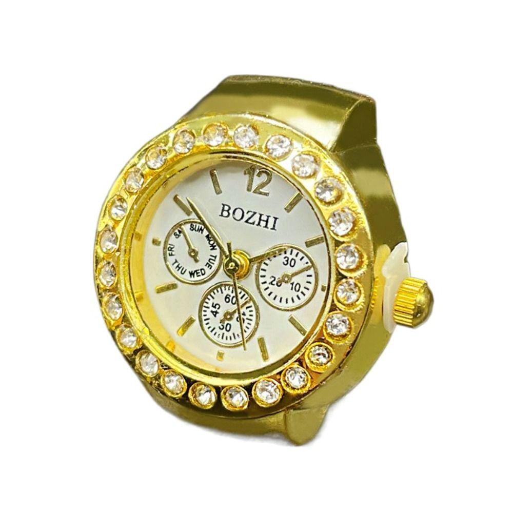 

Fashion Alloy Finger Rings Watches Quartz Retro Ring Watch Gift Jewelry Round Quartz Finger Rings Women золотой