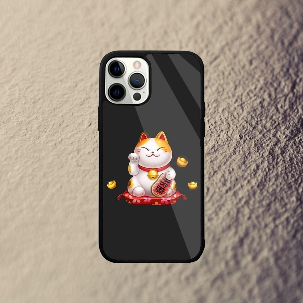 

Maneki Neko Lucky Money Cat Phone Case For iPhone 15,14,13,12,11,Plus,Pro,Max Mini Magsafe Magnetic Wireless Charging iPhone15promax