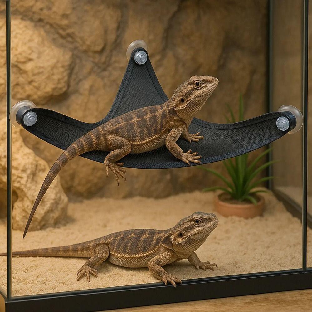 Breathable Reptile Mesh Hammock Comfortable Geckos Habitat  for Lguanas Axolotls Geckos