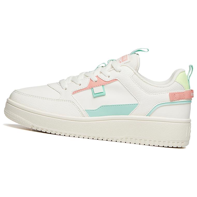 Anta Lifestyle Series Thick Sole Casual Low Top Sneakers Women Sneakers White Green Pink 922018061-25