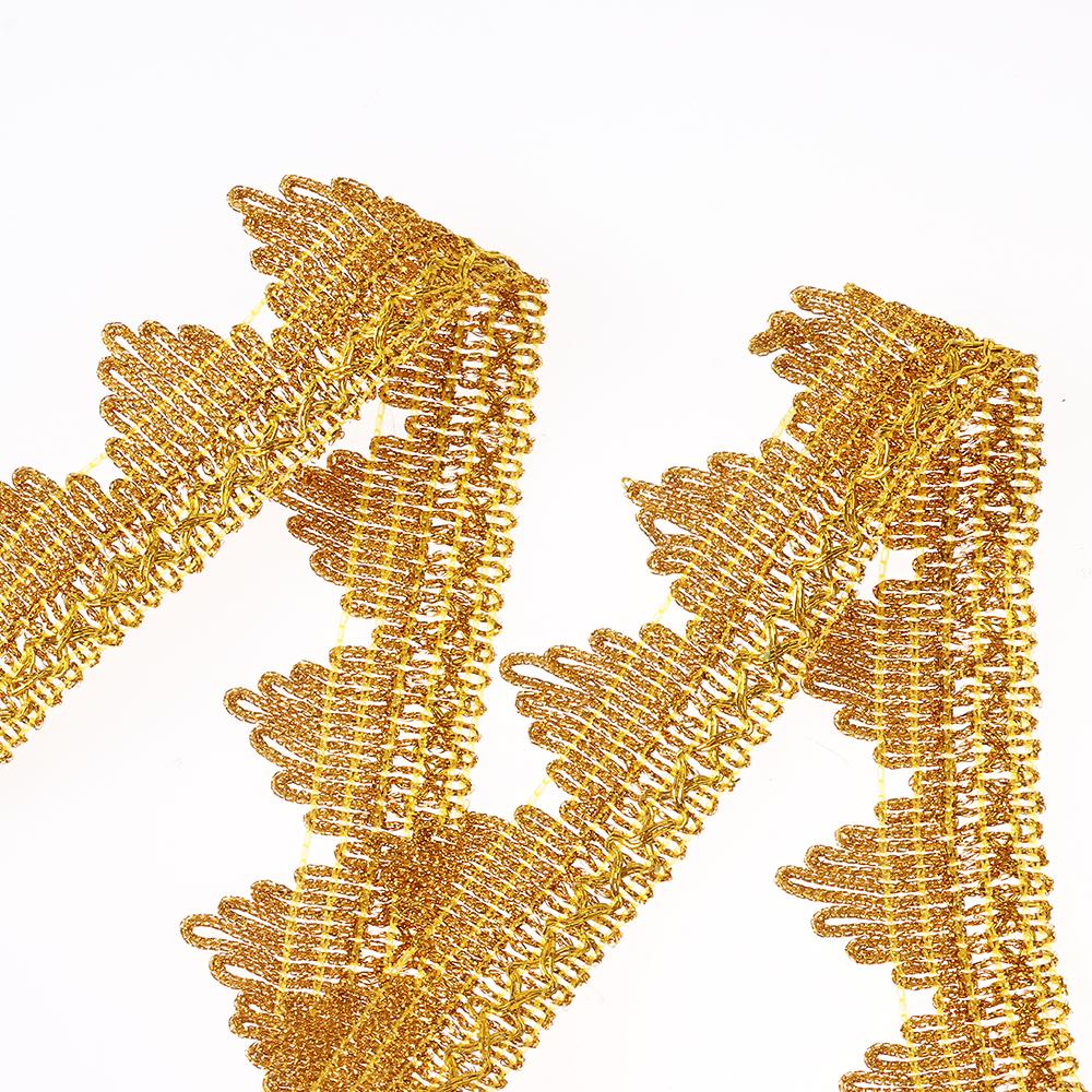 14 Yard 1.6 Inch Lace Trim Ribbon Gold Decorated Trim Ribbon Lace Fabric Gimp Trim Home Decor